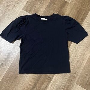 Frame Navy Puff Sleeve Tee